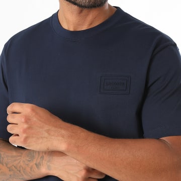 Lacoste - Camiseta ajuste clásico logo relieve azul marino