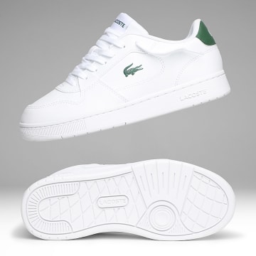 Lacoste - Zapatillas Mujer Court Ace 2262 Blanco Verde Oscuro