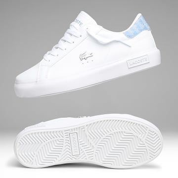 Lacoste - Sneakers Dames Powercourt 2261 Wit Blauw