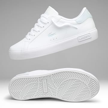 Lacoste - Baskets Femme Powercourt 2263 White Light Blue