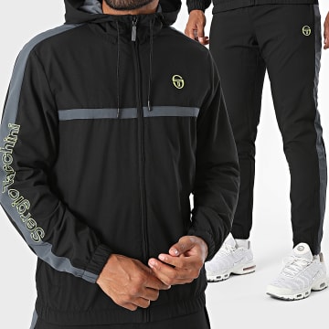 Sergio Tacchini - Ensemble De Survêtement Crannie Gemelli 41554 41560 Noir Gris Foncé
