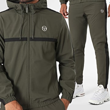 Sergio Tacchini - Ensemble De Survêtement Crannie Gemelli 41554 41560 Vert Kaki Noir