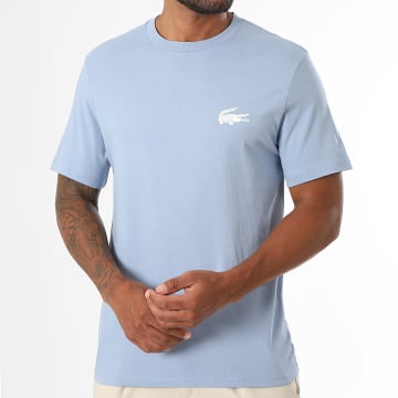 Lacoste - Camiseta gran logo azul claro