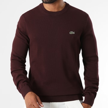 Lacoste - Pullover Regular Fit Gesticktes Krokodil-Logo Bordeaux