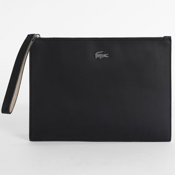 Lacoste - Bolso de mano mujer Logo Cocodrilo Metal Negro