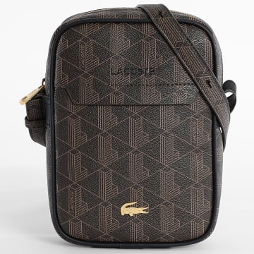 Lacoste - Schoudertas Logo Krokodil Metaal The Blend Bruin