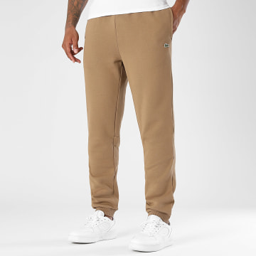 Lacoste - Pantalon Jogging Logo Brodé Crocodile Camel