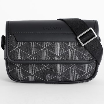 Lacoste - Umhängetasche Logo Krokodil Metall The Blend Schwarz Grau