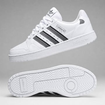 Adidas Originals - Sneaker NY 90 Stripes Bianco Grigio Nero