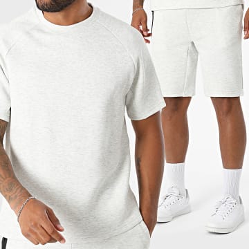 Fusional - Completo T-Shirt E Pantaloncino Da Jogging 416 Grigio Chiaro Melange