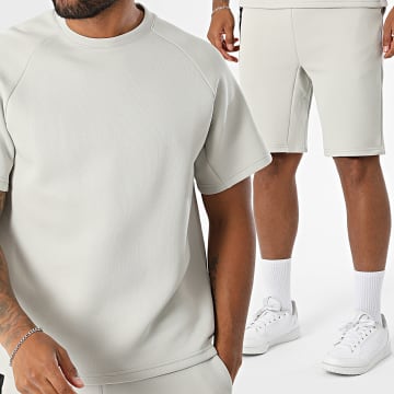 Fusional - Completo T-Shirt E Pantaloncino Da Jogging 416 Grigio Chiaro