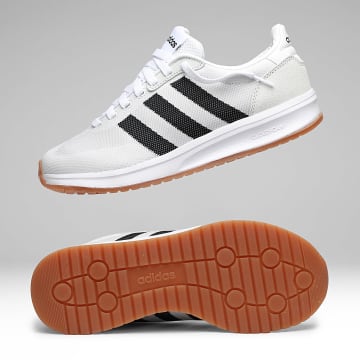 Adidas Sportswear - Sneakers Run 70s 2.0 Knit KJ2583 Calzature Bianco Nero Core Grigio Due