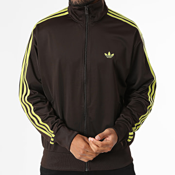 Adidas Originals - Jacke mit Reißverschluss und Firebird Streifen KZ1181 Braun Gelb