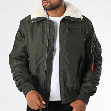 Alpha Industries - Bomber with Sheepskin Collar B15 3 TT 198122 Khaki Green