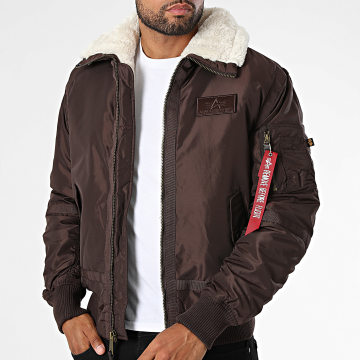 Alpha Industries - Bomber with Sheepskin Collar B15 3 TT 198122 Brown