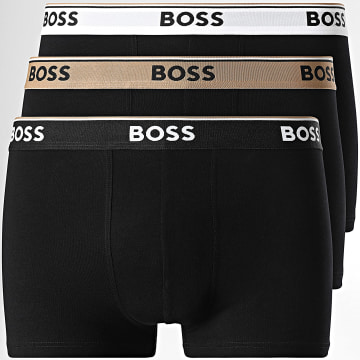 BOSS - Lot De 3 Boxers Power Trunk 50554693 Noir Blanc Camel