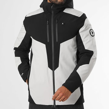Comme Des Loups - Parka con Cappuccio Riscaldato Chamonix 2 Grigio Chiaro Nero