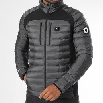 Comme Des Loups - Doudoune Chauffante Springs Gris Anthracite Noir