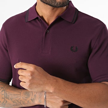 Fred Perry - Polo Manga Curta Twin Tipped M3600 Violeta
