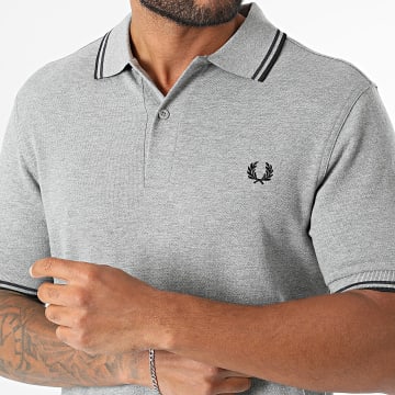 Fred Perry - Trouser Polo Short Sleeves Twin Tipped M3600 Heather Gray
