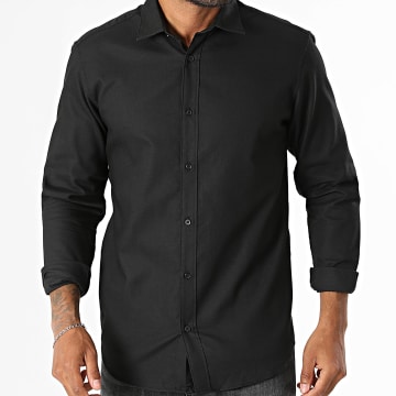 Jack And Jones - Camisa de manga larga Joe Structure negro