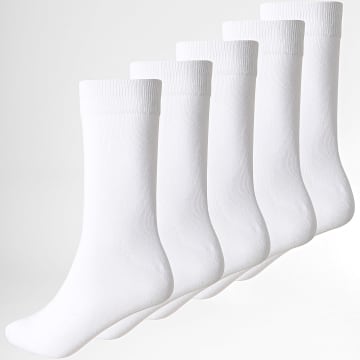 Jack And Jones - Pack de 5 pares de calcetines Basic Jens blanco