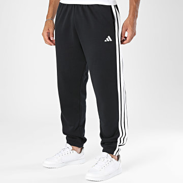 Adidas Performance - Pantalón chándal con bandas Fleece Tapered Essential KY4130 Negro