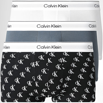 Calvin Klein - Lot De 3 Boxers 4389 Blanc Noir Gris Anthracite