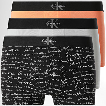 Calvin Klein - Lot De 3 Boxers NB4472 Noir Gris Clair Orange