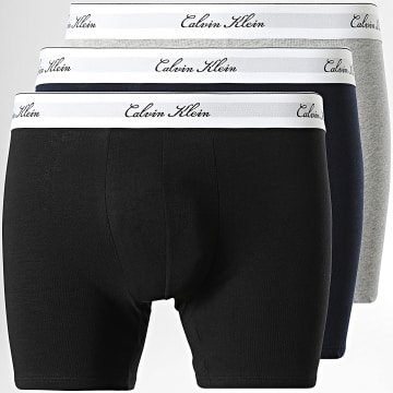 Calvin Klein - Lot De 3 Boxers NB4608 Noir Bleu Marine Gris Chiné