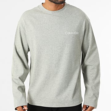 Calvin Klein - Camiseta de manga larga NM2928 Gris Jaspeado