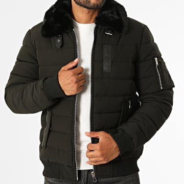 Classic Series - Doudoune Zippée Col Fourrure 601 Noir