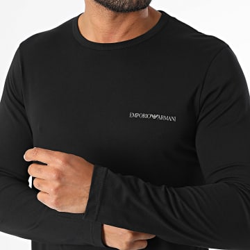 Emporio Armani - T-Shirt Maniche Lunghe EM000382 Nero Verde Kaki