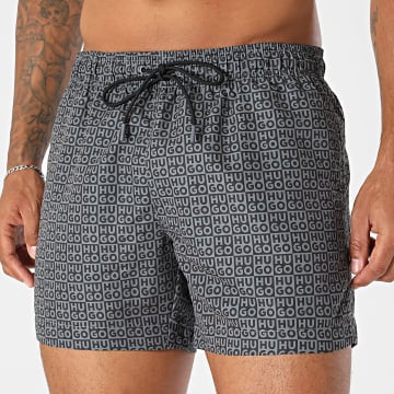 HUGO - Bañador Aaron 50556792 Gris Antracita Negro