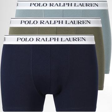 Polo Ralph Lauren - Lot De 3 Boxers Classics Bleu Marine Gris Vert Kaki