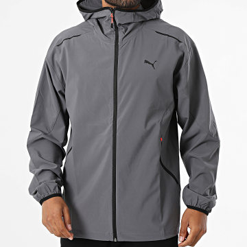 Puma - Veste Capuche Zippée Pumatech 637482 Gris Anthracite