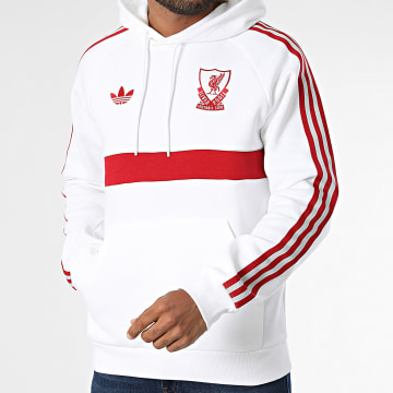 Adidas Originals - Sweat Capuche A Bandes Liverpool FC KG2904 Blanc