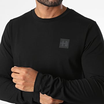 Helvetica - T-Shirt de mangas compridas Foster Preto