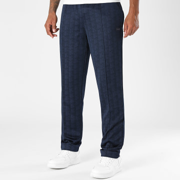 Lacoste - Pantalon Jogging Regular Fit The Blend Logo Brodé Crocodile Ton Sur Ton Bleu Marine