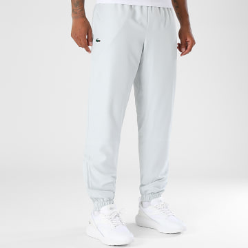 Lacoste - Pantalon Jogging Diamanté Relaxed Fit Logo Crocodile Gris Clair