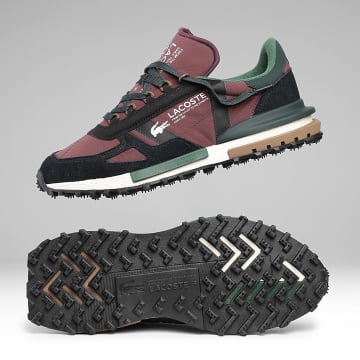 Lacoste - Baskets Elite Active 2263 Burgundy Black
