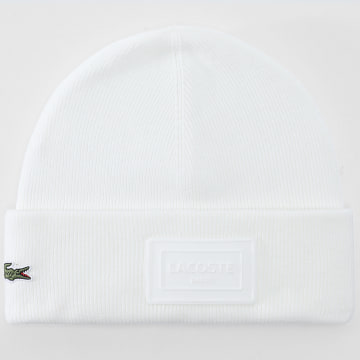 Lacoste - Bonnet Patch Beige Clair