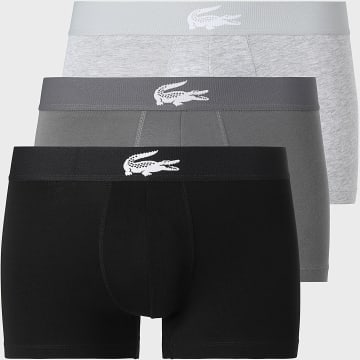 Lacoste - Pack aus 3 Boxershorts Classic Schwarz Meliert Grau