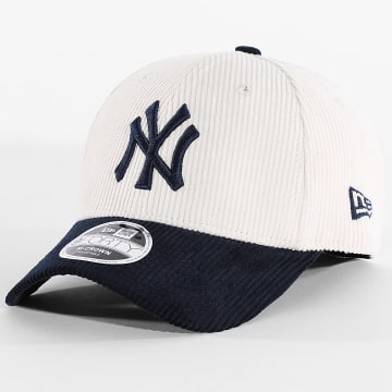 New Era - Pet Ribfluweel MCrown Cord 9Forty NY Yankees 60915978 Beige Marineblauw