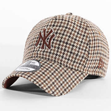 New Era - Cappellino Check 9Twenty NY New York Yankees 60915795 Beige Marrone