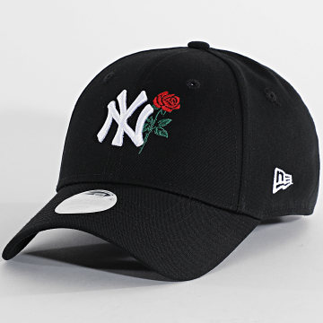 New Era - Cappellino Donna 9Forty NY Yankees 60915752 Nero Floreale