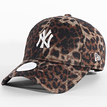 New Era - Cappellino Donna 9Forty NY New York Yankees 60915734 Marrone Nero Leopardo