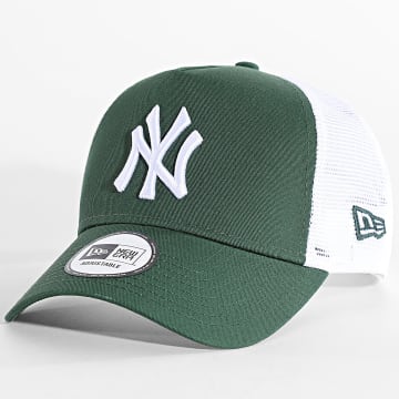 New Era - Cappellino Trucker League Essential NY New York Yankees 60915937 Verde Kaki Bianco