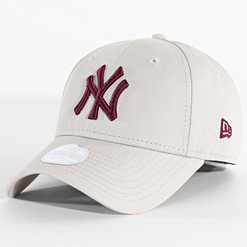 New Era - Cappellino Donna League Essential 9Forty NY New York Yankees 60915726 Beige Chiaro
