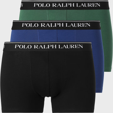 Polo Ralph Lauren - Lot De 3 Boxers Classics Noir Bleu Roi Vert Kaki